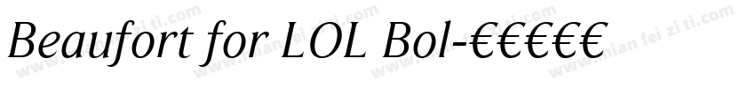 Beaufort for LOL Bol字体转换